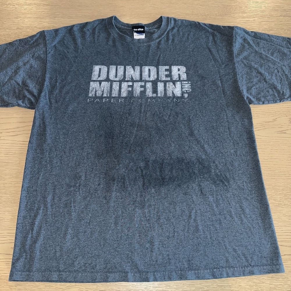 The Office Dunder Mifflin Paper Company Graphic T-Shirt Gray Size XL